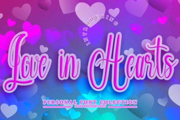 Love in Hearts: A Tall Script Font for Elegant Branding
