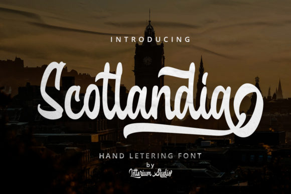 Scotlandia Typeface: A Bold Script for Editorial Design