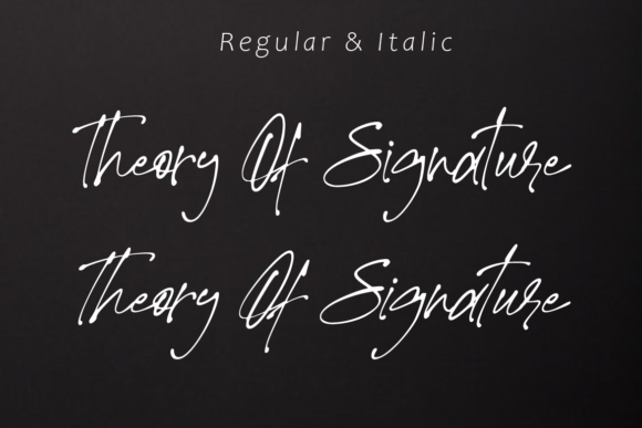 Theory of Signature: An Elegant Script Font for Branding