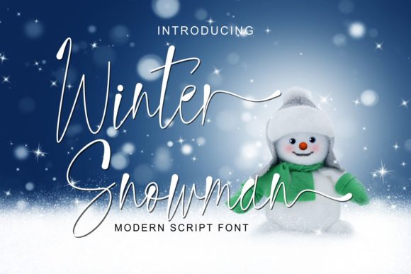Winter Snowman Typeface for Small Business Branding